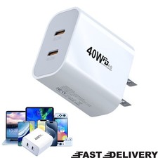 40W PD USB C Wall Charger Block Type C Fast Charging Adapter For iPhone/Samsung