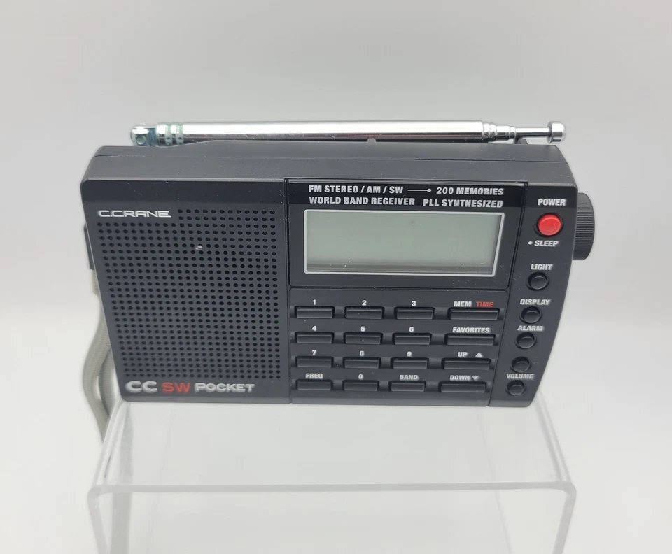 Rádio portátil C.Crane CC SW Pocket AM/FM SW, sem som de canal, para reparo/peças - Imagem 2 de 4