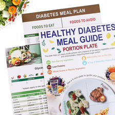 3PCS Diabetes Food  Meal Planner 2026 Healthy Diet Guide Chart Set