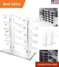Space-Saving 2-Row Eyewear Holder - Lightweight Display for 10 Pairs of Glasses