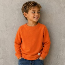Lands' End Kids Orange Crewneck Sweatshirt Size L 7 Bright orange Lands' End