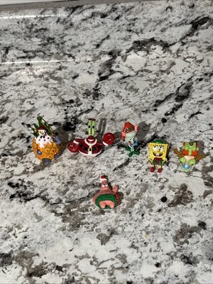 2006/2007 SpongeBob SquarePants Viacom Ornaments Set Of 6