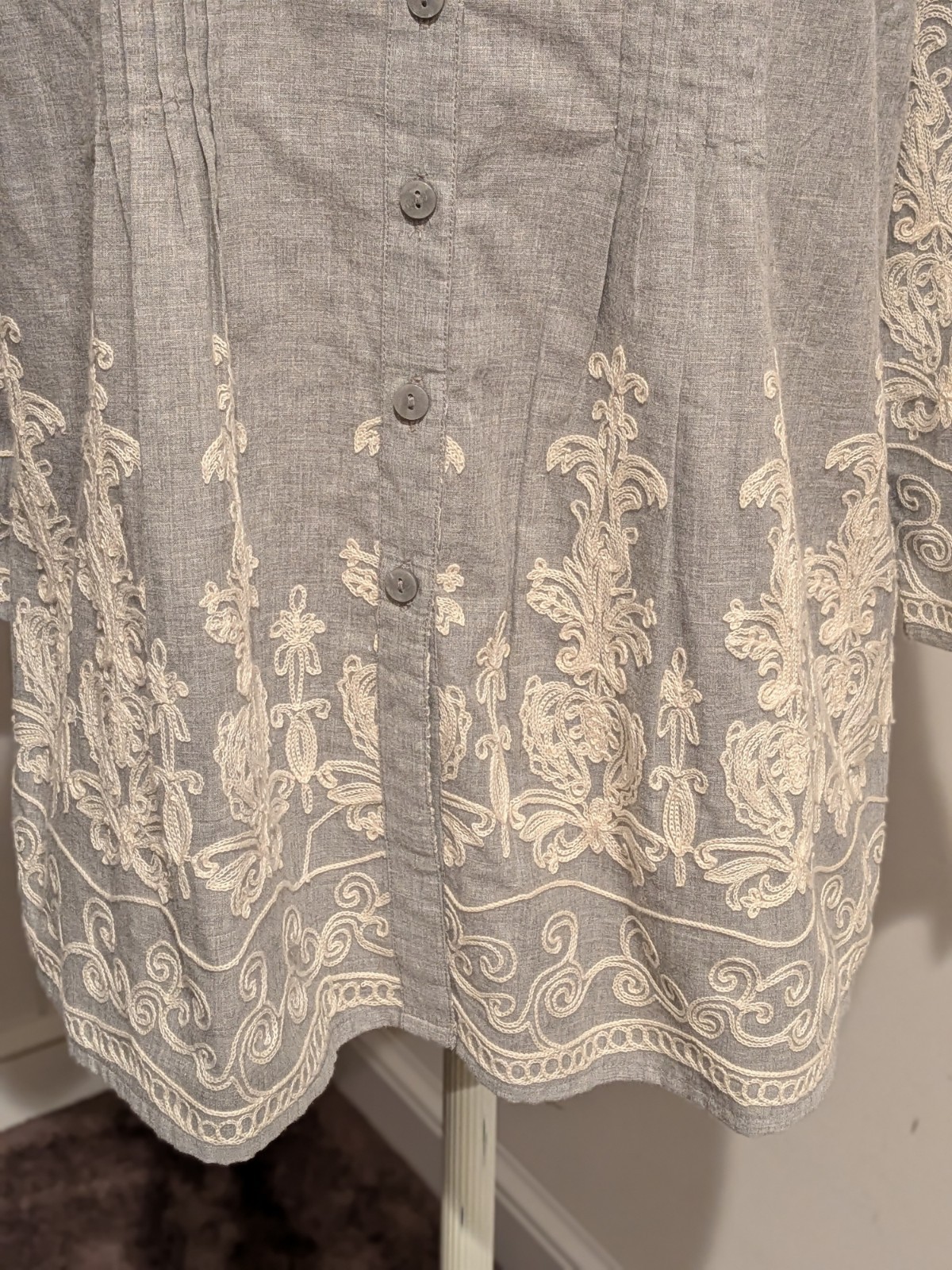 Coldwater Creek Lagom Top Womens Sz S Embroidered… - image 3