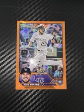 2023 Topps Chrome Logofractor Kris Bryant Orange Refractor #/25 Rockies
