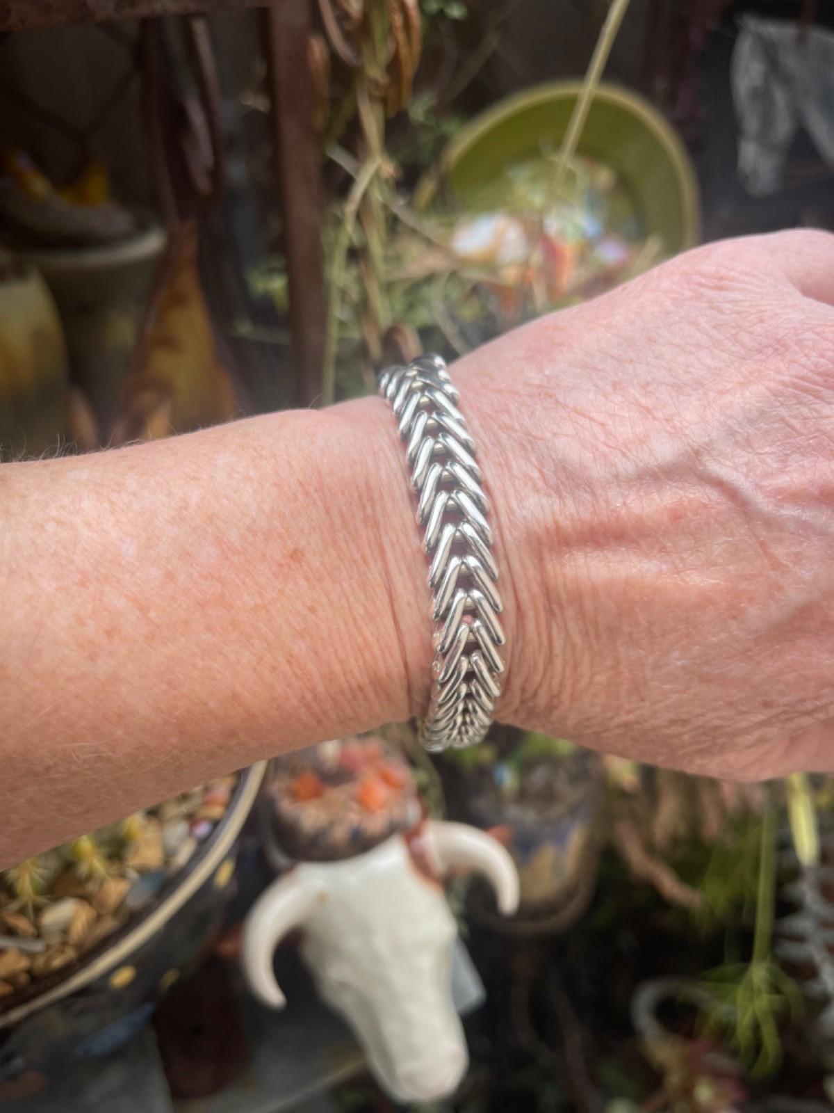 VINTAGE MEXICO 925 HEAVY BRACELET Sterling Silver 925