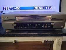 Sanyo VWM-677 VHS VCR Player and Recorder Tested and Working No Remote
