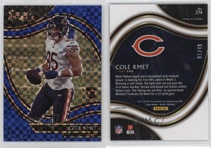 2020 Panini Select Field Level Blue Prizm /49 Cole Kmet #374 Rookie RC