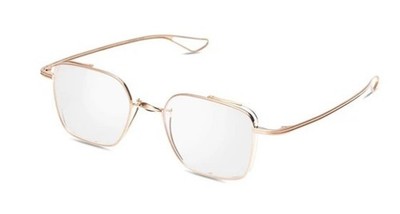 Authentic DITA Lineto DTX124-49-02 Shiny Gold Square Demo Lens Eyeglasses