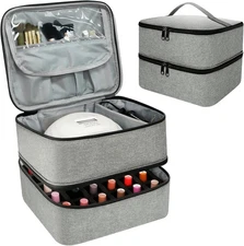 "Nail Polish Organizer Case Fits Nail Lamp and 30 Bottles,Nail Organizers and ..