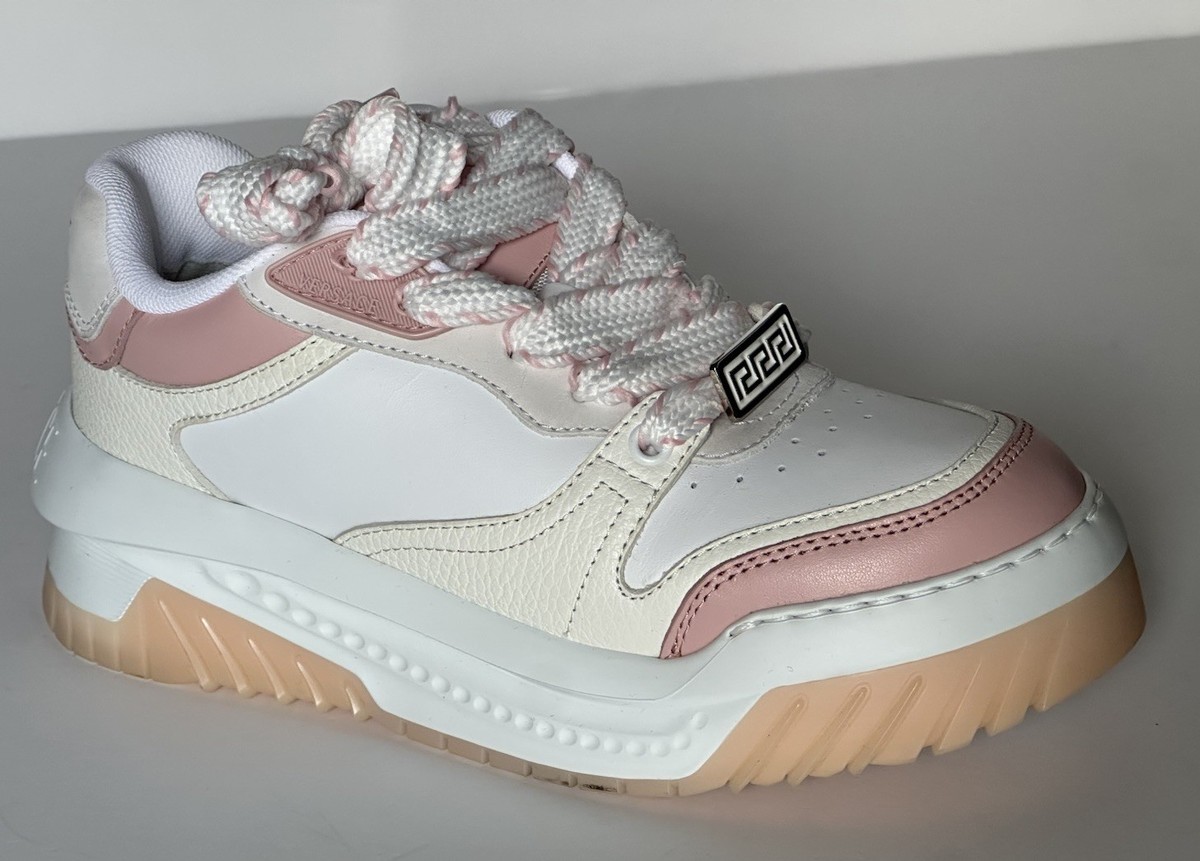 VERSACE odissea レディース　スニーカー　ピンク Versace Odissea Women's Leather White/Pink Sneakers 8 US (38