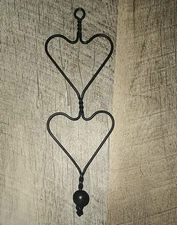 Wire Hearts Hook Towel Holder/ Key Holder