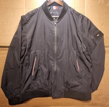 Image of Tommy Hilfiger Men’s Size: XL, Branded Black Bomber Jacket with Baseball Collar