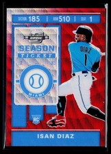 2020 Panini Chronicles #27 Isan Diaz Contenders Optic Ruby Wave #/199