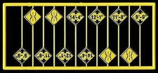Tichy Trains 8298 HO Scale Bridge Clearance Warning Signs -- 12 Signs