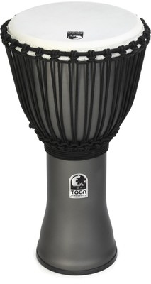 Toca Percussion Freestyle Rope-tuned Djembe - Matte Grey Skies