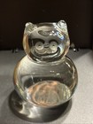 Signed BACCARAT Clear Crystal Signed Cat Sculpture Figurine Paper Weight — photo 1