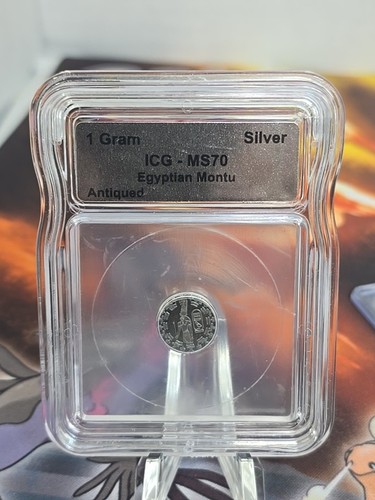 ICG MS70 Egyptian Montu Antiqued 1 Gram Silver Ancient Roman Imperial Coin