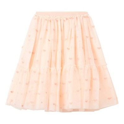 Stella McCartney Kids Hearts Embroidered Tulle Skirt