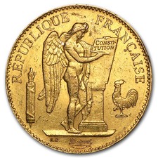 1878-1914 France Gold 100 Francs Lucky Angel Avg Circ