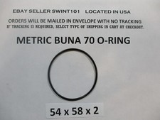 54mm ID x 58mm OD x 2mm thick O-ring. Buna-70. Quan 1.