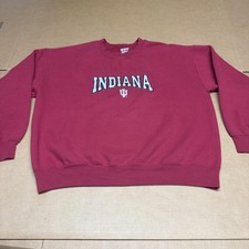 Indiana Hoosiers Sweatshirt Mens Large Red NCAA Basketball Gildan Crewneck