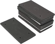 XMHF 10 Pcs Rectangle Adhesive Foam Replacement Sander Back Pad Sanding Black 