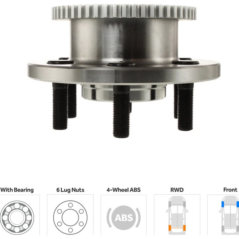 Buje de rueda para Dodge Dakota Durango 1997-2004 Foto 2 de 4