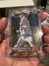 Jonah Tong 2025 Bowman Chrome 1st POPCORN Refractor #BCP-105 Snack Pack SSP 
