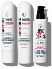 Love Ur Curls Curly Hair Products, Hydrating 3 Step Set, Fragrance Free ...