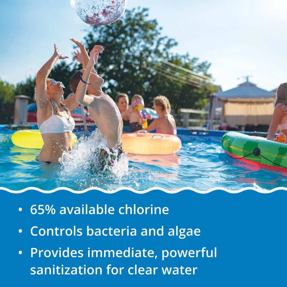 Удар для плавательного бассейна — 68% гранулированное дезинфицирующее средство Cal-Hypo для кристально чистой воды - Изображение 2 из 4