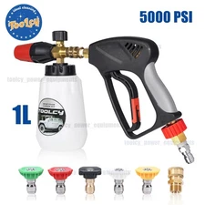 TOOLCY Foam Cannon Kit with Pressure Washer Gun 5000 PSI,5 Nozzle Tips