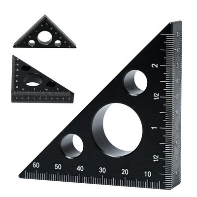 Aluminium Alloy Right Triangle Angle Ruler, 45/90 Degrees Multi Angle Constru...