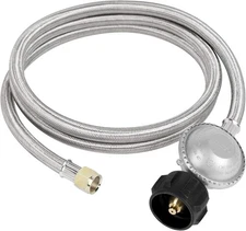 SHINESTAR 6 Feet Propane Regulator and Hose, Fit for Gas 6 Feet, Silvery 