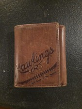 Rawlings Genuine Leather Tri Fold Wallet Read