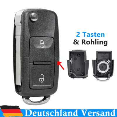 2 Tasten Klappschlüssel Gehäuse Für VW Transporter T4 T5 Sharan Multivan Touran