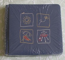 Creative Memories 7 x 7 Navy Blue Summer Fun Scrapbook Album Barbeque Sun