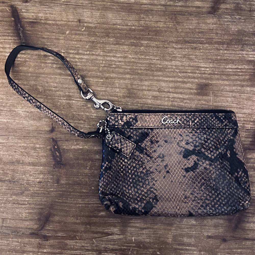 Coach Snake Print Wristlet! Gorgeous!