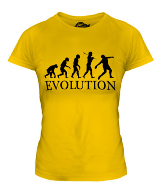 DISCUS EVOLUTION OF MAN LADIES T-SHIRT TEE TOP GIFT ATHLETICS ATHLETE