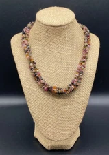 JAY KING DRT-Sterling Silver Rhodonite Multi Gemstone Chip 3 Strand Necklace