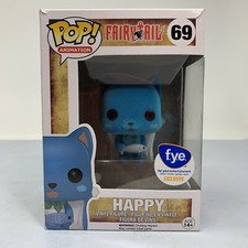 DAMAGED 2016 Funko POP Animation Fairy Tail Happy Flocked Figure 69 FYE Vaulted