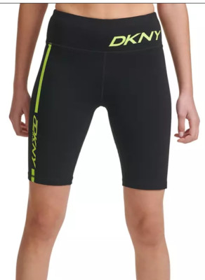 DKNY Sport Logo Short Leggings In Black - S.