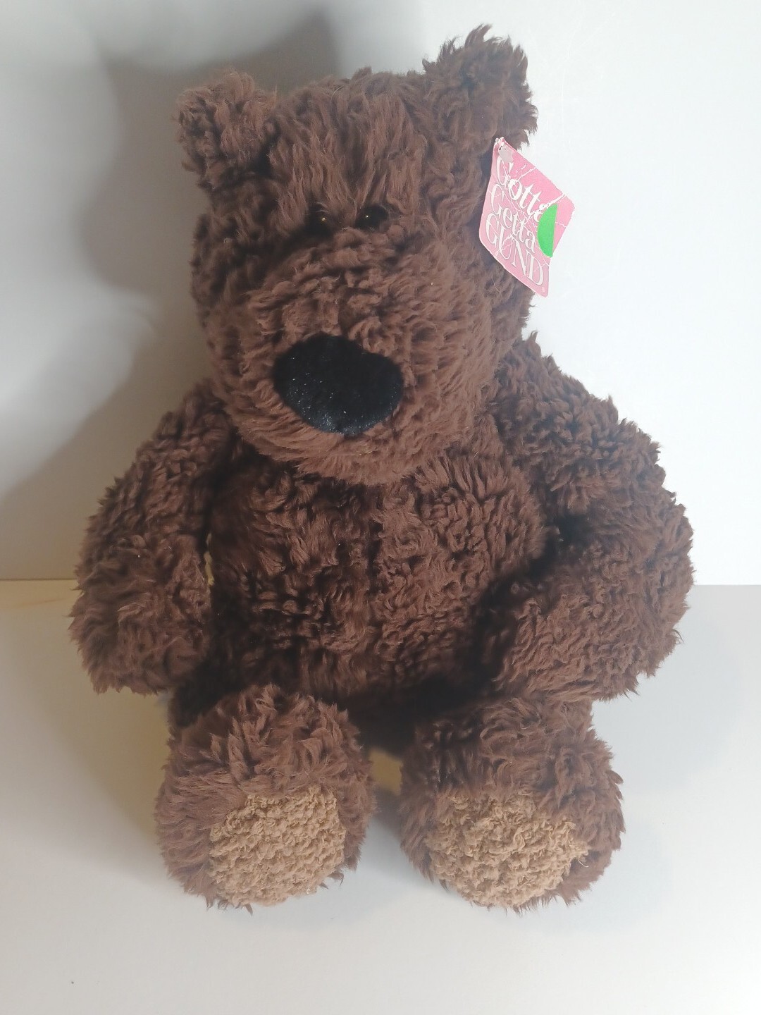 14" GUND Dark Brown TEDDY BEAR Axl 2479 Large Nose Plush Stuffed
