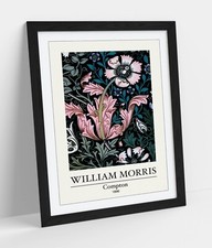 WILLIAM MORRIS 'COMPTON' FLORAL HOME DECOR FRAMED WALL ART POSTER PRINT 4 SIZES