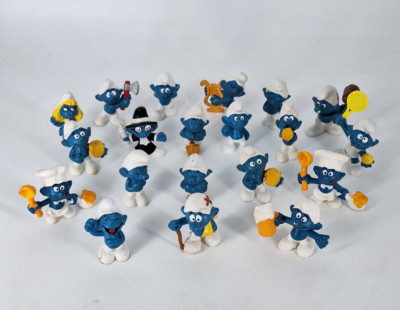 Konvolut 20x Vintage Schlümpfe Bully Bullyland - West Germany - Peyo