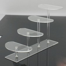 2/3/4/5 Tier Clear Acrylic Stand Display Rack Semicircle Removable Transparent