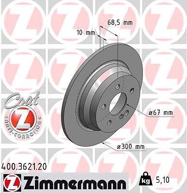 Zimmermann 2X Bremsscheibe Coat Z (400.3621.20) | Bremsscheibenset,-image