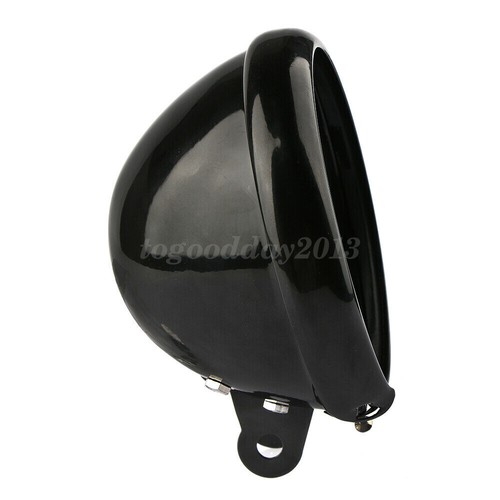 UK Motorcycle 5.75" Round LED Headlight Housing Bracket Cover For Harley FXSTC - Picture 5 of 8