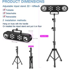5ft DJ Light Stand With 14 RGBW LEDs And Mirror Balls For Party Events Disco