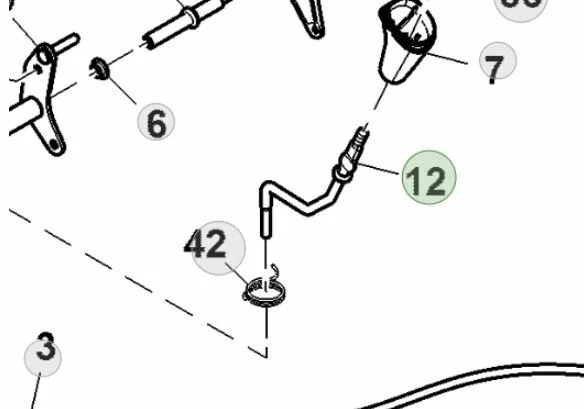 Genuine John Deere XUV590i Gator Utility Vehicle PC12784 Lever  