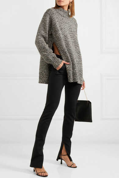 FILA Pantaloni leggings The Row Corso lana elasticizzata neri nuovi $990 taglia 8 M